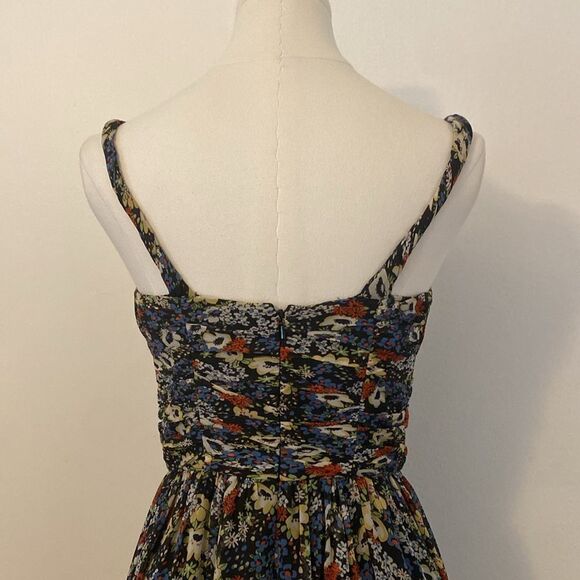 Suzi Chin for Maggy Boutique Black Floral Mini Dress Size 4 - Picture 7 of 14